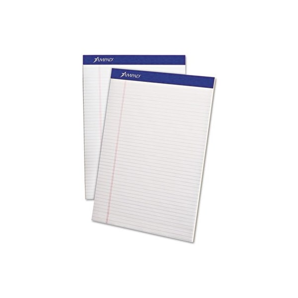 Tops Products PAD, NR RULD, PERF, LTR, WHT Quality paper stock. Securely bound header strip. Left margin line. 20322 - main